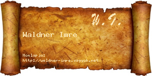 Waldner Imre névjegykártya